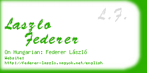 laszlo federer business card