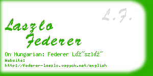 laszlo federer business card